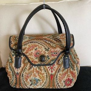RARE VINTAGE CARPET HANDBAG